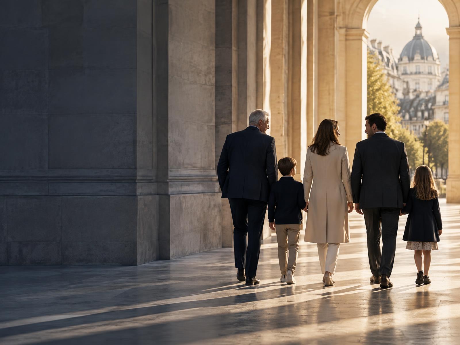 Une famille réunie, symbole d’un patrimoine construit et transmis